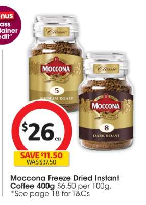 Moccona Freeze Dried Instant Coffee 400g