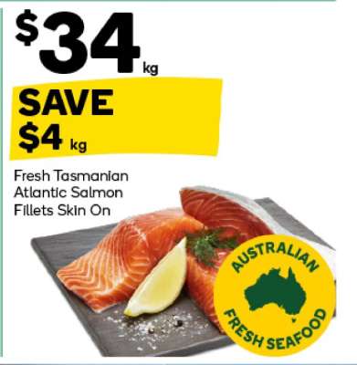 Fresh Tasmanian Atlantic Salmon Fillets Skin On