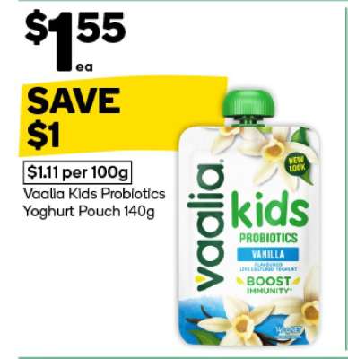 Vaalia Kids Probiotics Yoghurt Pouch 140g