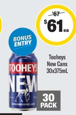 Tooheys New Cans
