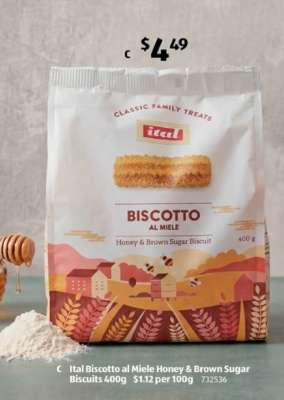 Ital Biscotto al Miele Honey & Brown Sugar Biscuits 400g