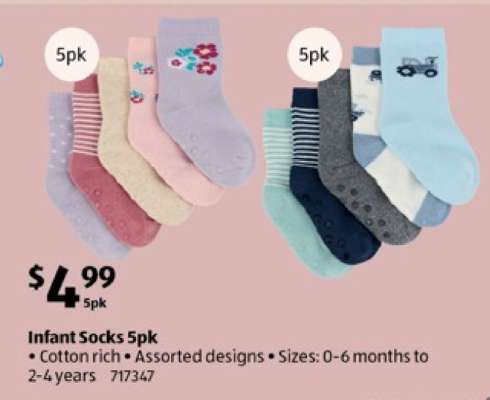 Infant Socks 5pk