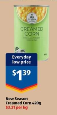 New Season Creamed Corn 420g