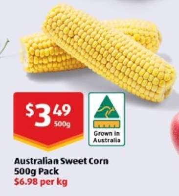 Australian Sweet Corn 500g Pack