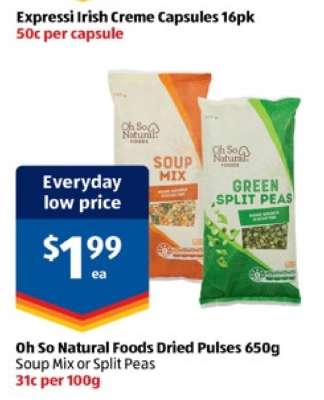 Oh So Natural Foods Dried Pulses 650g
