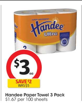 Handee Paper Towel 3 Pack