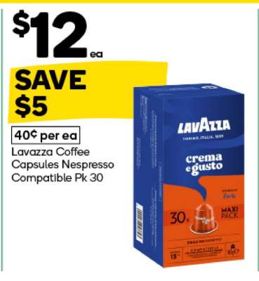 Lavazza Coffee Capsules Nespresso Compatible Pk 30
