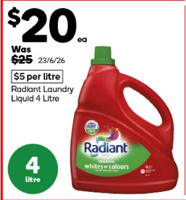 Radiant Laundry Liquid 4 Litre