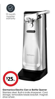 Germanica Electric Can or Bottle Opener