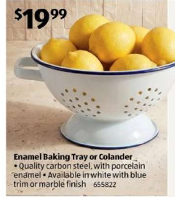 Enamel Baking Tray or Colander