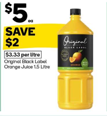 Original Black Label Orange Juice 1.5 Litre