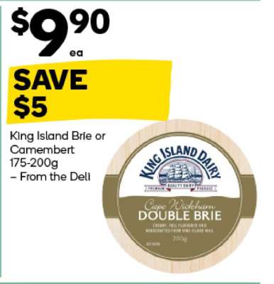 King Island Brie or Camembert 175-200g