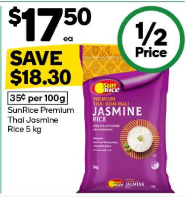 SunRice Premium Thai Jasmine Rice 5 kg