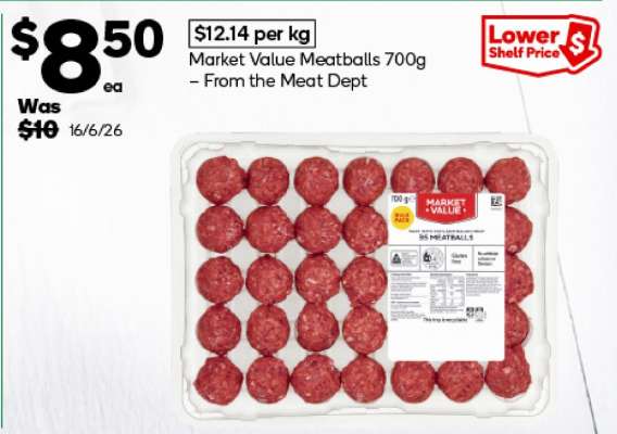 Market Value Meatballs 700g