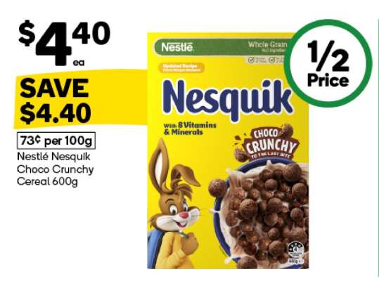 Nestlé Nesquik Choco Crunchy Cereal 600g