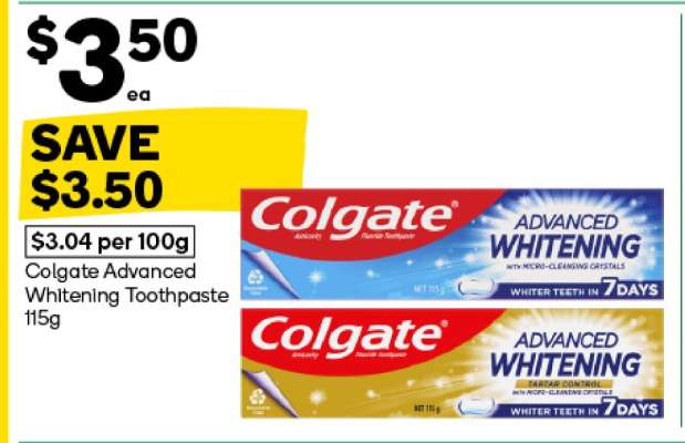 Colgate Advanced Whitening Toothpaste 115g