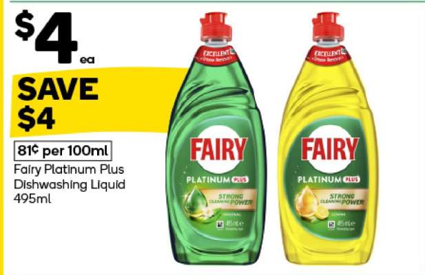 Fairy Platinum Plus Dishwashing Liquid 495ml