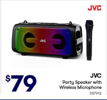 JVC Party Speaker with Wireless Microphone