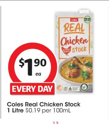 Coles Real Chicken Stock