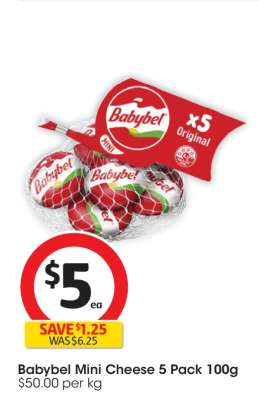 Babybel Mini Cheese 5 Pack 100g