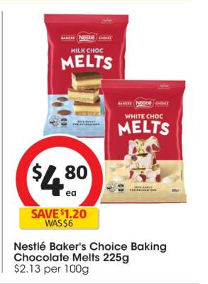 Nestlé Baker's Choice Baking Chocolate Melts 225g