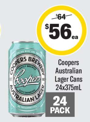 Coopers Australian Lager Cans