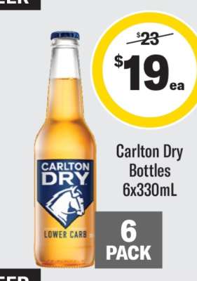Carlton Dry Bottles 6x330mL