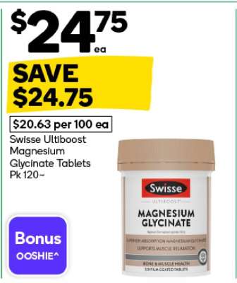 Swisse Ultiboost Magnesium Glycinate Tablets Pk 120#