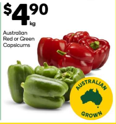 Australian Red or Green Capsicums
