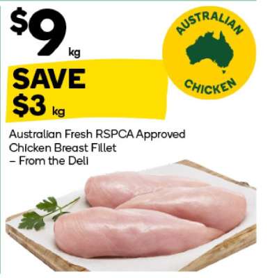 Australian Fresh RSPCA Approved Chicken Breast Fillet – From the Deli