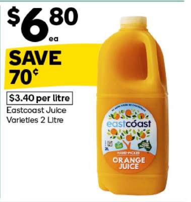 Eastcoast Juice Varieties 2 Litre