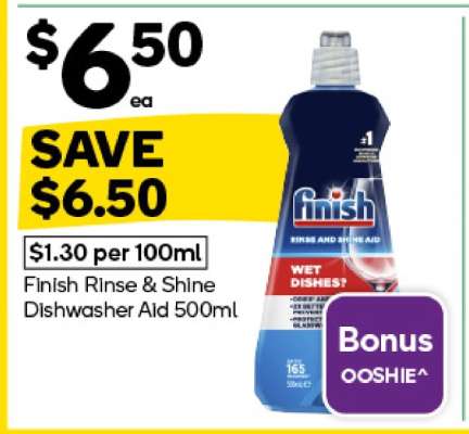 Finish Rinse & Shine Dishwasher Aid 500ml