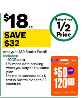 amaysim $50 Starter Pack