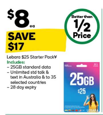 Lebara $25 Starter Pack