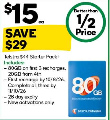 Telstra $44 Starter Pack†