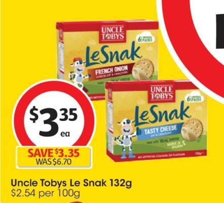 Uncle Tobys Le Snak 132g