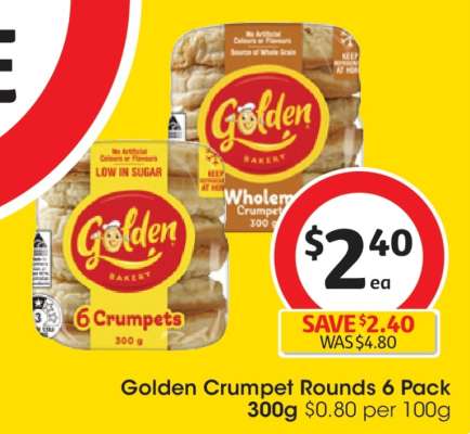 Golden Crumpet Rounds 6 Pack