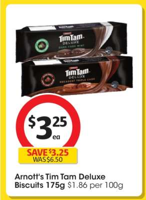 Arnott's Tim Tam Deluxe Biscuits 175g