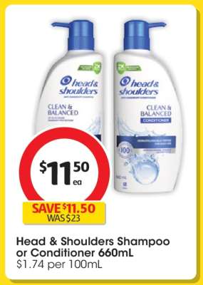 Head & Shoulders Shampoo or Conditioner 660mL