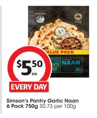 Simson's Pantry Garlic Naan