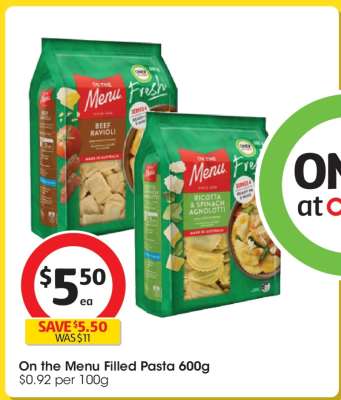 On The Menu Filled Pasta 600g