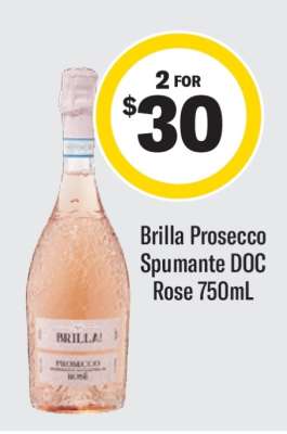 Brilla Prosecco Spumante DOC Rose 750mL