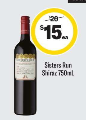 Sisters Run Shiraz 750mL