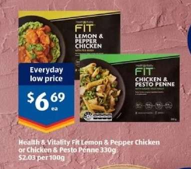 Health & Vitality Fit Lemon & Pepper Chicken or Chicken & Pesto Penne