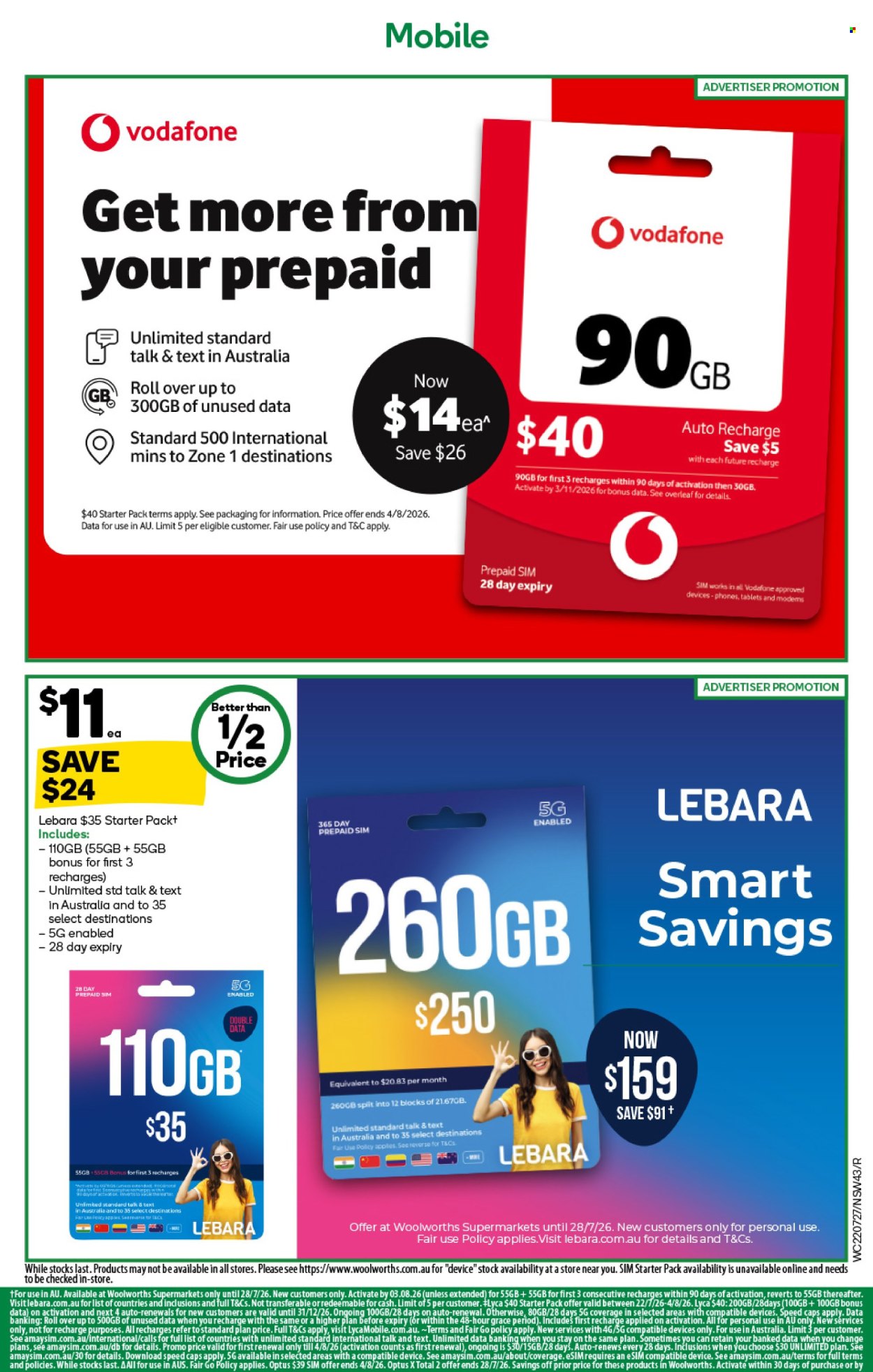 Woolworths catalogue - 22 Jul 2026 - 28 Jul 2026. Page 43