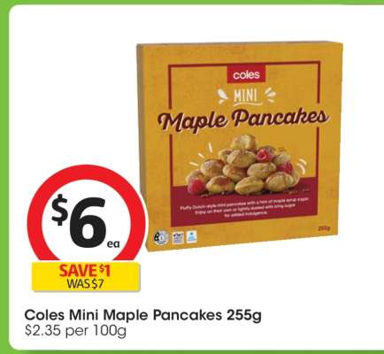 Coles Mini Maple Pancakes 255g