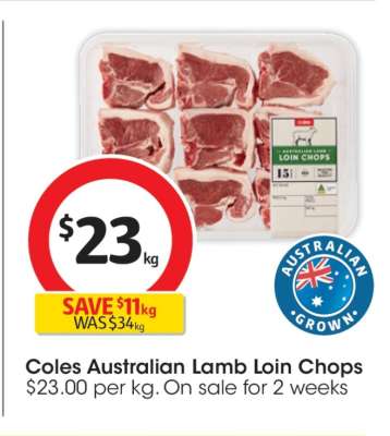 Coles Australian Lamb Loin Chops