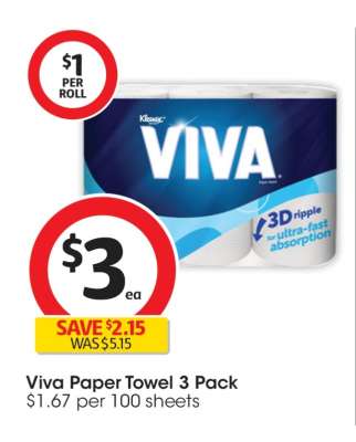 Viva Paper Towel 3 Pack