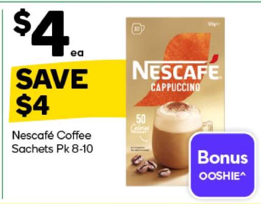 Nescafe Coffee Sachets Pk 8-10