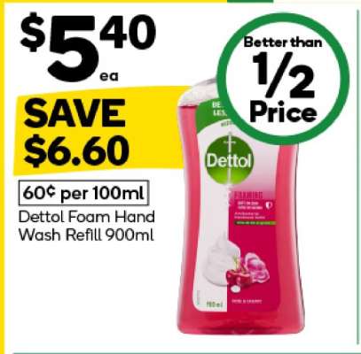 Dettol Foam Hand Wash Refill 900mL